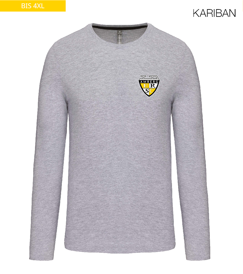 Kariban Herren Langarmshirt Oxford Grey "Anton"
