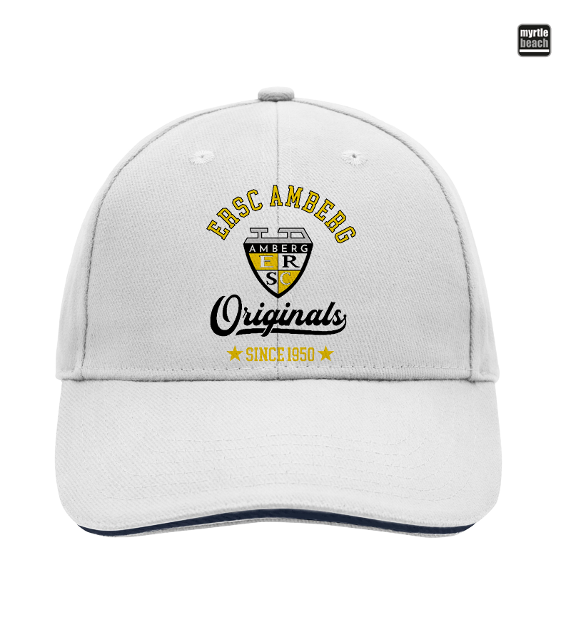 Myrtle Beach Unisex 6 Panel Sandwich Cap White "Jacob"
