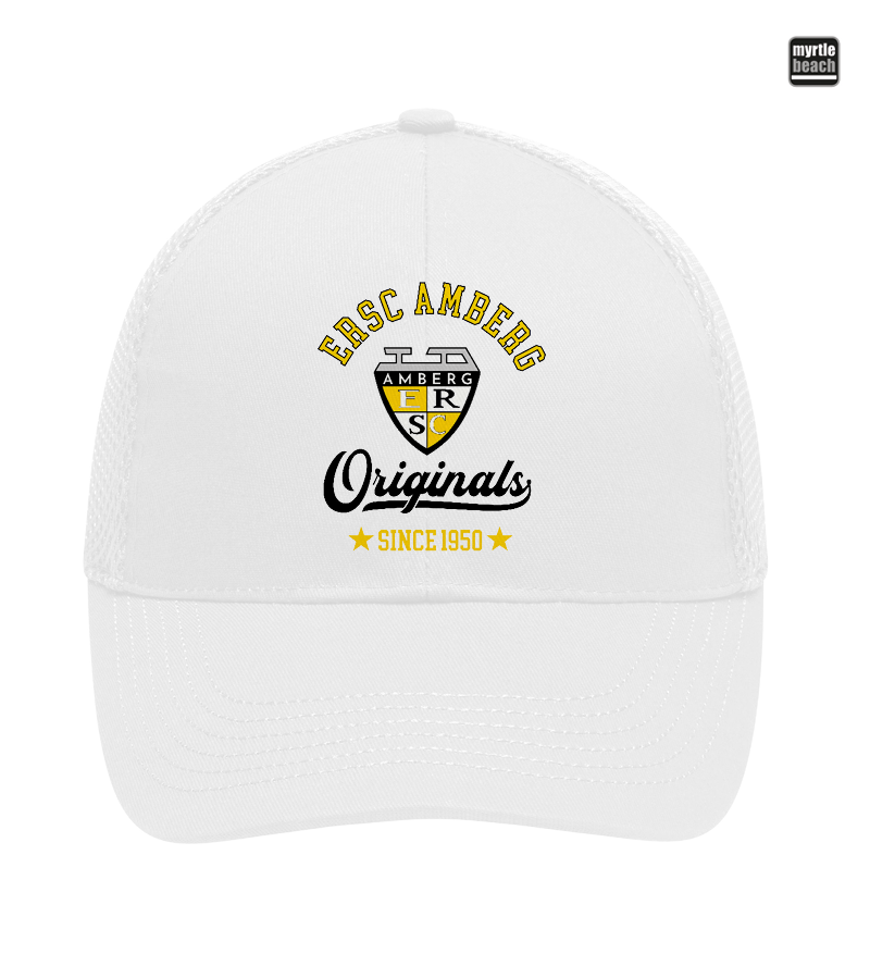 Myrtle Beach Unisex 6 Panel Air Mesh Cap White "Jacob"