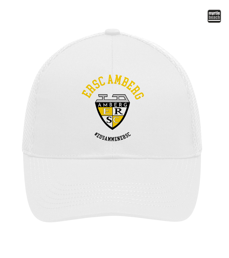 Myrtle Beach Unisex 6 Panel Air Mesh Cap White "Bono"